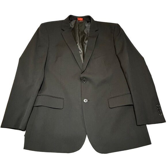 Linea Uomo Modern Fit Men's Blazer Jacket Wool Black Size 44R 38" Waist (READ) - Picture 4 of 16